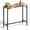 Yellow Teak-40", variant on Arlopu Outdoor Bar Table, 40" Patio Counter Height Table, Metal Bar Height Table for Balcony Poolside Kitchen