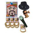 thumbnail image 2 of 80's Reverend DMC Run Rapper Gold Jewelry Beard Fedora Sunglasses And Mic Bundle, 2 of 2