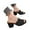 Black, variant on Women's Heeled Sandals Square Open Toe comfortable Heeled Mules Chunky Block Low Heel On Slides