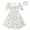Blue flowers on white, variant on ZEHJUHAN Toddler Girls Summer Short Sleeve Sundress Square Neckline Tie Back A-Line Beach Dress With Matching Headband Yellow,2Y