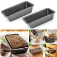 thumbnail image 3 of 2Pcs Bread Pans for Baking Nonstick Carbon Steel Loaf Pan Tray Toast Mold Cake Loaf Pastry Toast Box Baking Pan Bakeware, 3 of 9