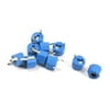 Unique Bargains 10Pcs Blue Plastic Case Variable 6mm Trimmer Capacitors 5pF