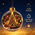 thumbnail image 4 of 1 Pc Lighted Christmas Diorama Ornament, Clear Acrylic Story Ball with Warm LED, Holiday Tree Hanging Decor, Magical Xmas Gift 3.94in, 4 of 7