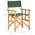 thumbnail image 4 of vidaXL Director's Chair Solid Acacia Wood Green, 4 of 5