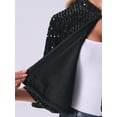 thumbnail image 5 of DARING DIVA Sequin Jackets Velvet Capelet Sparkly Shrugs XL Black, 5 of 6