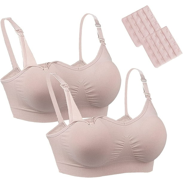  Post Surgery Sports Bra Front Closure Nursing Brassiere  Wireless Adjustable Breastfeeding Bras for Women Older Lady Girl (Color :  Beige, Size : S/Small): Clothing, Shoes & Jewelry