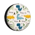 thumbnail image 1 of Fotbe Childish Dinosaur Funda de Llanta de Repuesto con Estampado, Engrosada, Ajuste Universal para Jeep, Remolque, RV, SUV, Camión-14 inch, 1 of 6