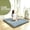 Blue, variant on 1pc 3 inch Soft Mat Topper, Mattress Pad, Car Seat Cushion, Suitable for Bedroom, Study, Or Living Room - Polyester Fabric, Foldable And Portable Storage, Floor Bedding, Japanese Tatami