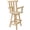 Light Brown + Wood, variant on Rustic Bar Stool with 360° Swivel for Kitchen Island, Fir Wood Tall Bistro Chair with Footrest and Wide Armrest for Dining Room