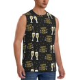 thumbnail image 2 of Bingfone Happy New Year Pattern Men's Tank Tops Workout Sleeveless Tee Shirts Running Beach Tanks for Men-X-Large, 2 of 7