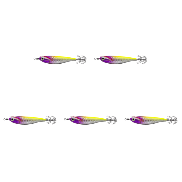 Señora de pesca calamares luminosas gancho artificial cebos amarillo