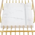 thumbnail image 3 of DENEST Gold & White Expandable Bathtub Tray with Marble Board for Relaxation, 3 of 14
