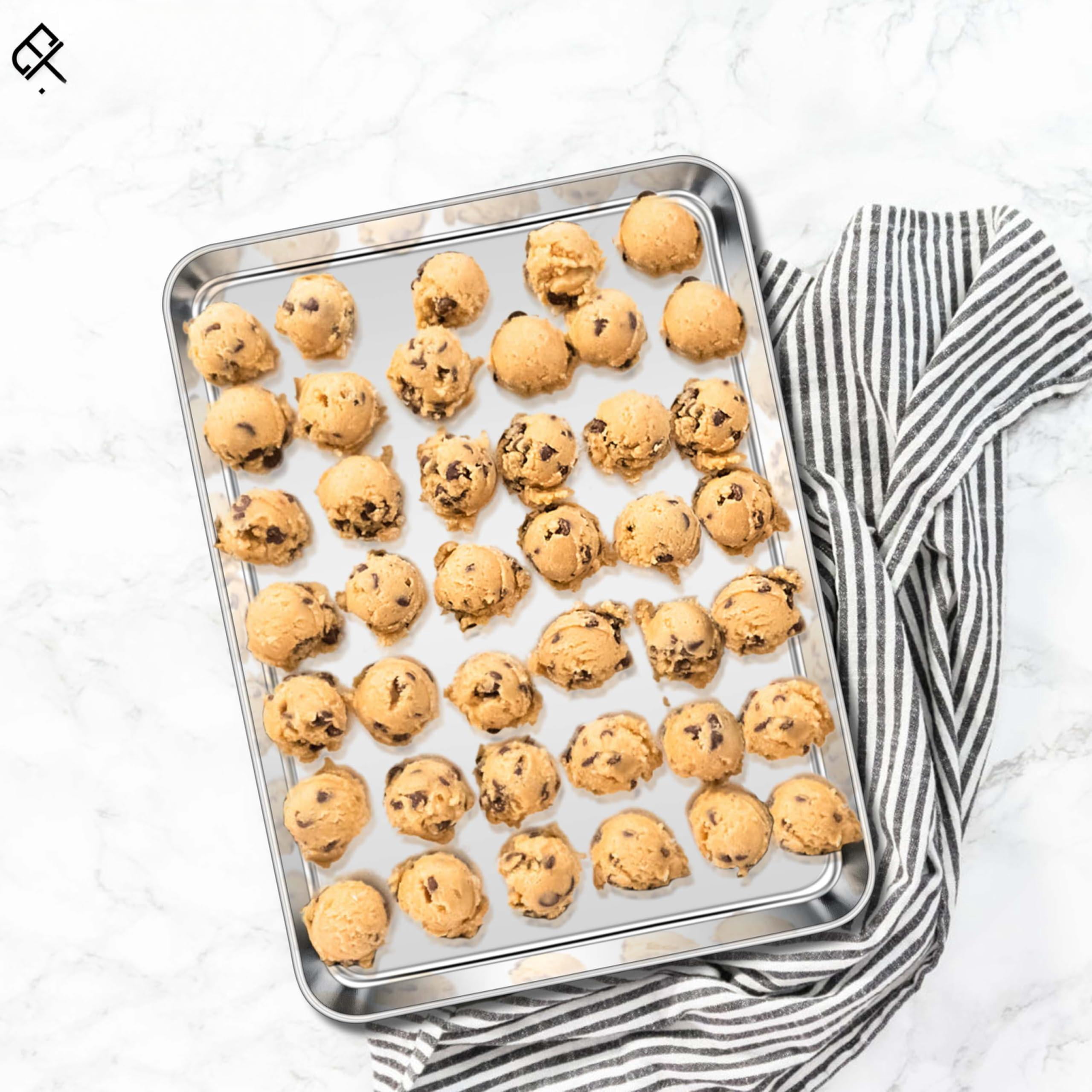 Large Baking Sheet Stainless Steel Cookie Pan for Oven 1 Pack