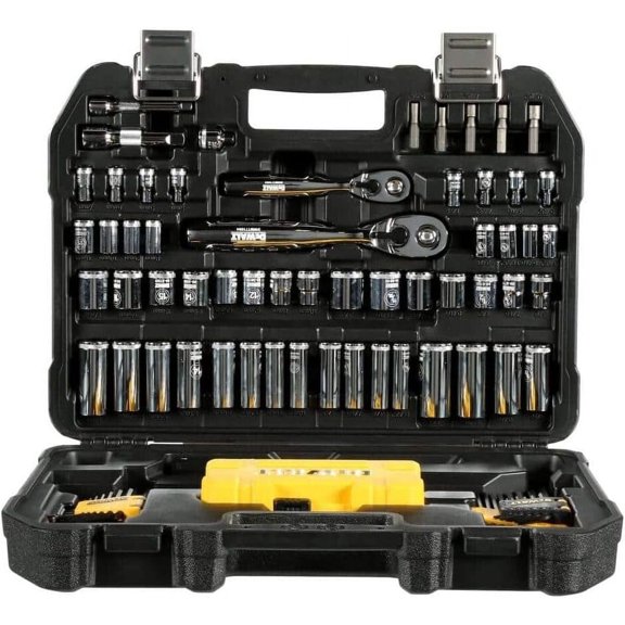 Mechanics Tools Kit and Socket Set, 142-Piece, 1/4 & 3/8" Drive, MM/SAE (DWMT73802)