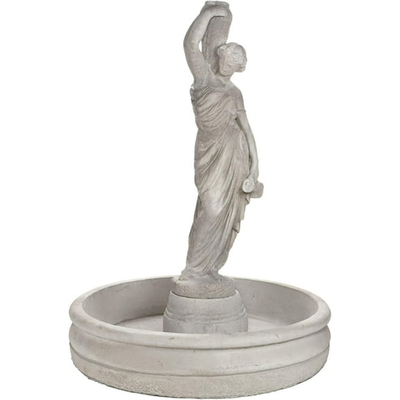 Solid Rock Stoneworks Large Grecian Lady Basin Fountain - 62" Tall - Unfinished