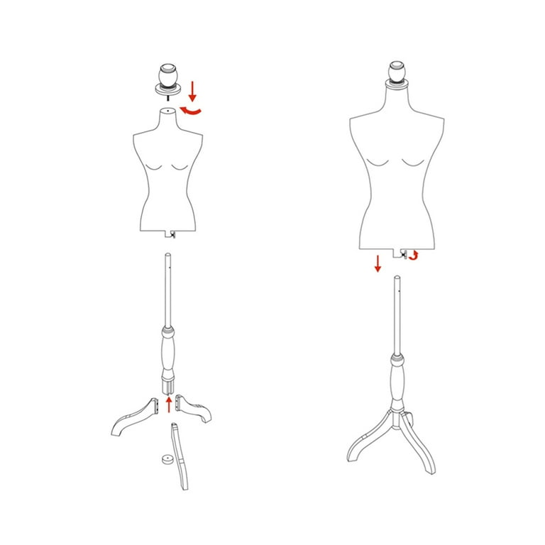 Buy Female Mannequin Torso Body Dress Form with White Adjustable Tripod  Stand for Clothing Dress Jewelry Display, White Online at desertcartCayman  Islands