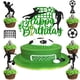 thumbnail image 2 of Advancent Primeros de la magdalena del fútbol de la mano de obra fina para las decoraciones de la fiesta de cumpleaños sean Kits de decoración para fiestas Negro Verde, 12 Uds. 4.7 pulgadas, 2 of 6