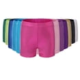 thumbnail image 4 of CPNG Girls Metallic Shorts Sparkly Shiny Hot Shorts Dance Athletic Shorts Elastic High Waist Yoga Gymnastic Shorts(Gold,3-4 Years), 4 of 4