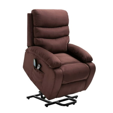 recliner lift massage chair electric power microfiber homegear heat remote vibration brown chairs recliners box open walmart shop247 furniture prices