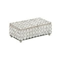 thumbnail image 5 of DecMode Silver Metal Decorative Jewelry Box with Crystal Accents, 5 of 8