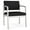 Castillo Black, variant on Lesro Lenox Steel Polyurethane Oversize Waiting Room Guest Chair in Silver/Castillo Metal