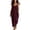 Burgundy, variant on Womens Washed Cotton Maxi Dress Scoop Neck Sleeveless Casual Loose Fit Long Sundress for Summer Beach Vacation