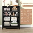 thumbnail image 4 of 5 Drawer Dresser for Bedroom, Modern Tall Dresser Organizer with Storage Drawers, Wooden Chests of Drawers for Bedroom, Entryway, Hallway, Home Office, 4 of 7