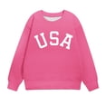 thumbnail image 3 of Girls USA Graphic Oversized Sweatshirts Letter Print Crewneck Long Sleeve Casual Loose Pullover Tops, 3 of 7