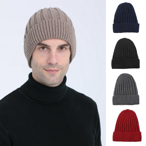 D-GROEE Knit Beanie Winter Hat, Thermal Thick Yarn Snow Skull Cap for Men and Women