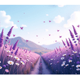 thumbnail image 4 of LUUFILx Puppy Flower Field Sunset Backdrop for Photo Shoots Garden Party Decoration Pet Photography Banner Event Display Background Daisy Meadow Scene, 4 of 8