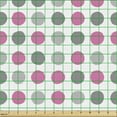 thumbnail image 2 of Ambesonne Geometric Fabric by the Yard Upholstery, Polka Dots Motifs, 1 Yard, White Grey Pink, 2 of 5
