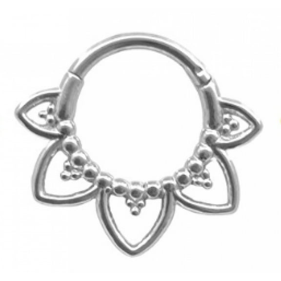 SEPARQI Titanium Micro Cubic Zirconia Hinged Nose Hoop Ring Body Jewelry Unisex