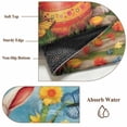 thumbnail image 6 of Easter Rabbits, Round Area Rug 3.3 FT, Non Slip Small Entryway Kitchen Mat, Easter Bunny Egg Watercolor Floral Washable Soft Circular Rug Non-Shedding Door Mat for Bathroom Playroom Kids Room, 6 of 9