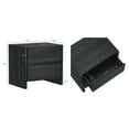 thumbnail image 3 of Linda Modern 24" Nightstand in Charcoal Grey (2-Drawer), 3 of 10