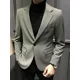 thumbnail image 3 of Abrigos Chaquetas para Hombre Chaquetas Cortas de Vestir Trajes y Blazers Cortos para Hombre Ropa de Negocios Gris de Alta Calidad Ropa de Estilo Coreano, 3 of 5