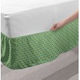 thumbnail image 2 of Abstract Bed Skirt, Waves Inspired Asian Style Motifs Folkloric Art Illustration, Elastic Bedskirt Dust Ruffle Wrap Around for Bedding Decor, 4 Sizes, Grey Teal Seafoam, by Ambesonne, 2 of 2