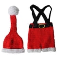 thumbnail image 1 of 1 conjunto de adorable disfraz navideño para bebé, tejido a mano, ropa para fotografía de bebé, 1 of 5