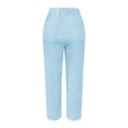 thumbnail image 5 of WILLBEST Pantalones Casuales de Mujer con Cintura Elástica y Bolsillos, Pantalones Casuales de Lino Cómodos para Uso Diario Extra Grande, 5 of 5