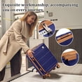 thumbnail image 4 of Equipaje de mano aprobado por Imiomo Airline con candado TSA de 20 pulgadas, azul marino, 4 of 6