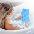 thumbnail image 2 of Unique Bargains 1 Pc Cartoon Bath Brush Body Scrubber for Bathroom 4.53"x2.76"x1.1" Peacock Blue, 2 of 7