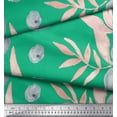 thumbnail image 2 of Soimoi Crepe Silk Fabric Flower & Leaves Watercolor Decor Fabric Printed Yard 42 Inch Wide, 2 of 3