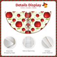 thumbnail image 3 of Fotbe Fruit Apples Pattern Christmas Tree Skirt, Tree Skirts Plush Christmas Decorations, Christmas Tree Skirts Xmas Decorations Holiday Party Decor-36", 3 of 6