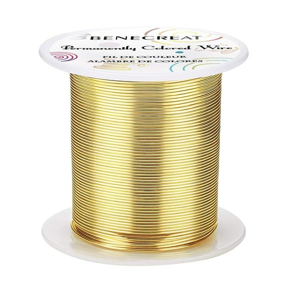 20 Gauge 32 Yards Tarnish Resistant Gold Wire Jewelry Copper Wire Craft Beading Wire for Gem Wrapping Jewelry Craft Making Halloween Model Making