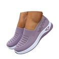 thumbnail image 3 of CAIXAI Walking Shoes for Women Orthopedic Dress Shoes for Women Lightweight Knit Upper Embroidery White Sneakers for Women Walking Anti-Skid Adjustable Upper Mary Jane Flats Hands-Free Barefoot Shoe, 3 of 5