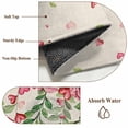 thumbnail image 6 of Area Rug for Living Room, Valentine's Day Non-Slip Indoor Large Carpet for Bedroom/Dining Room, Pink Red Roses Love Heart Eucalyptus Burlap Washable Low-Profile Rectangle Floor Runner Rugs - 4 x 6 Ft, 6 of 7