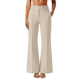 thumbnail image 2 of TaTaai Women's Versatile Solid Color Elastic Waist Straight Leg Pants Office Work Casual Yoga Long Pants Comfortable Fashion Daily Bottoms Gift, 2 of 5