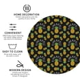 thumbnail image 3 of Lsque Pineapple Pattern 4" Drink Coasters Set of 4, PVC Leather Absorbent Coasters, Table Coaster Set Decorative Coffee Cup Coasters Housewarming Gift -Round Shape, 3 of 6