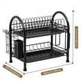 thumbnail image 5 of 2Tier Dish Drying Rack Utensil Holder With Drip Tray For Kitchen Counter Storage, 5 of 9