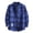 Blue, variant on GEWSEY Flannel Shirt Women Button Down Long Sleeve Plaid Shirts Collared Casual Work Tops S-2XL (Blue, L)
