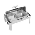 thumbnail image 3 of 14.26QT Stainless Steel Chafer Buffet Chafing Dish Set Roll Top Food Warmer, 3 of 12